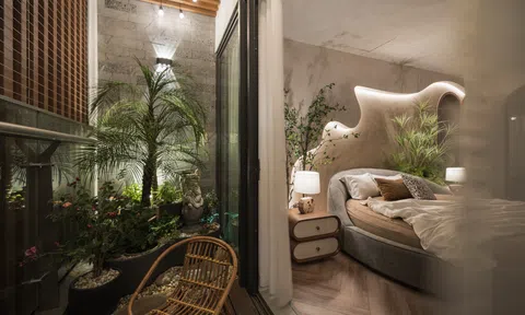 Không gian nghỉ dưỡng tràn ngập cây xanh trong căn hộ 200m2 ở Hà Nội