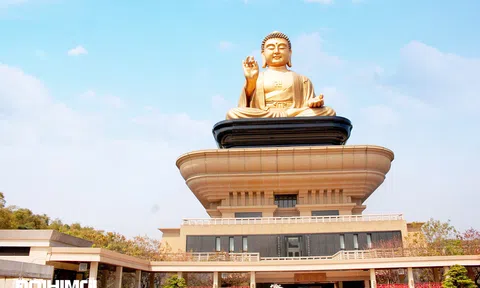 Độc đáo kiến trúc ngôi chùa có tượng Phật đồng nằm trong top cao nhất thế giới