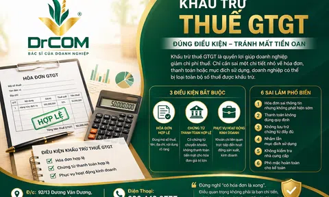 Khấu trừ thuế GTGT: Điều kiện, ví dụ thực tế và 6 sai lầm khiến doanh nghiệp mất tiền
