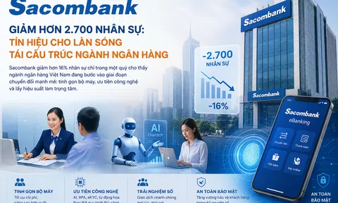 Sacombank giảm hơn 2.700 nhân sự: Tín hiệu cho làn sóng tái cấu trúc sâu của ngành ngân hàng