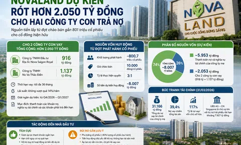 Novaland rót hơn 2.050 tỷ đồng cho hai công ty con trả nợ: Cổ đông đối mặt bài toán pha loãng