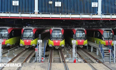 Cận cảnh đoàn tàu tuyến Nhổn - ga Hà Nội sẵn sàng chạy sau nhiều năm chờ đợi