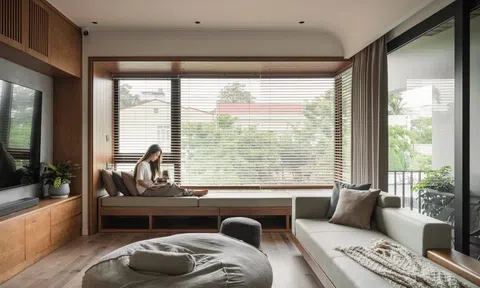 Vẻ đẹp kiến trúc của ngôi nhà "chữa lành" nằm trên khu đất vát chéo