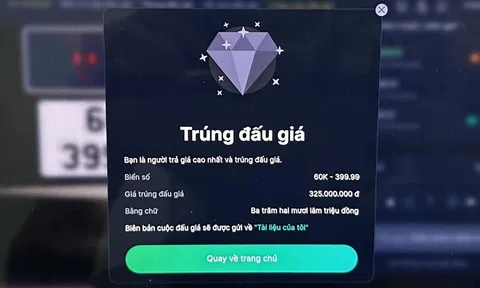 Ngân sách thu về 2.175 tỷ đồng từ đấu giá biển số xe ô tô