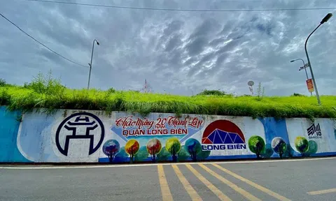 Cận cảnh con đường bích hoạ độc đáo tại Long Biên