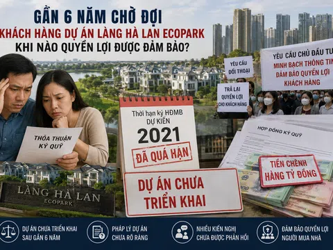 Khách hàng dự án Làng Hà Lan Ecopark chờ gần 6 năm bao giờ quyền lợi người mua nhà được giải quyết?