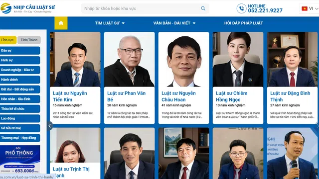 Nhịp Cầu Luật Sư mở thêm kênh kết nối người dân với luật sư